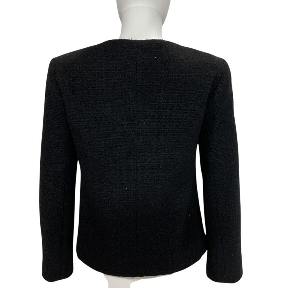 J.Crew Textured Black Lady Jacket Size 4 - Picture 3 of 5